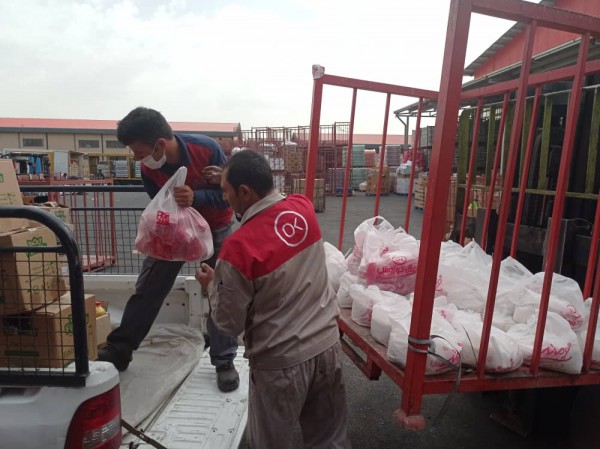 اهداء کالاهای خوراکی و بهداشتی به موسسه توانبخشی بچههای آسمان کامران